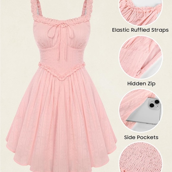 Chic Pink Ruffled Mini Dress - Picture 5 of 7